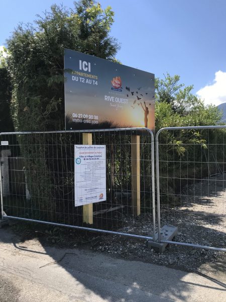 Immo’ Créa / panneau de chantier